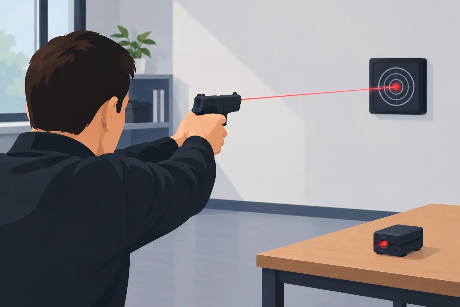 Setting Up a Laser Target for Dry-Fire Practice